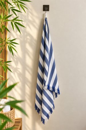 Blue Striped Bath towel