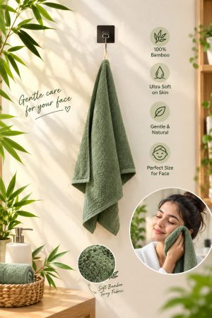 Green Face towel
