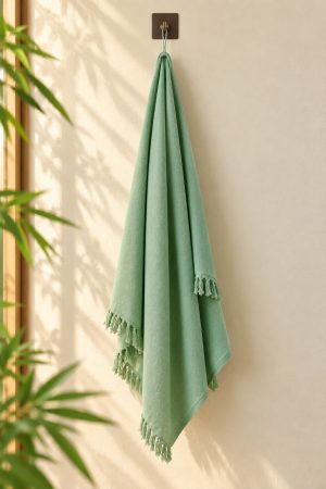 Green Solid Bath towel