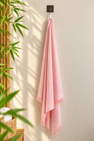Pink Solid Bath towel