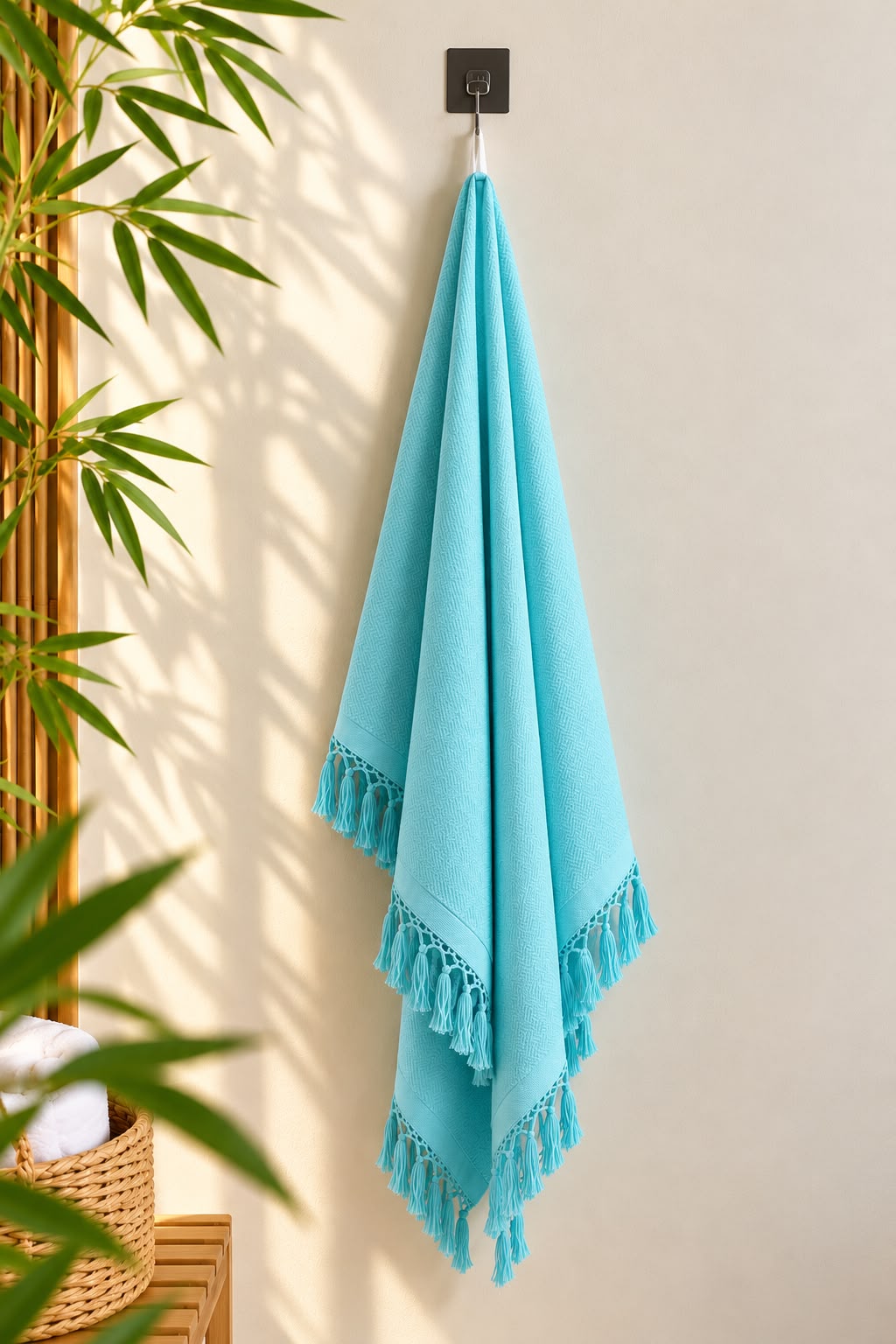 Turquoise Solid Bath towel